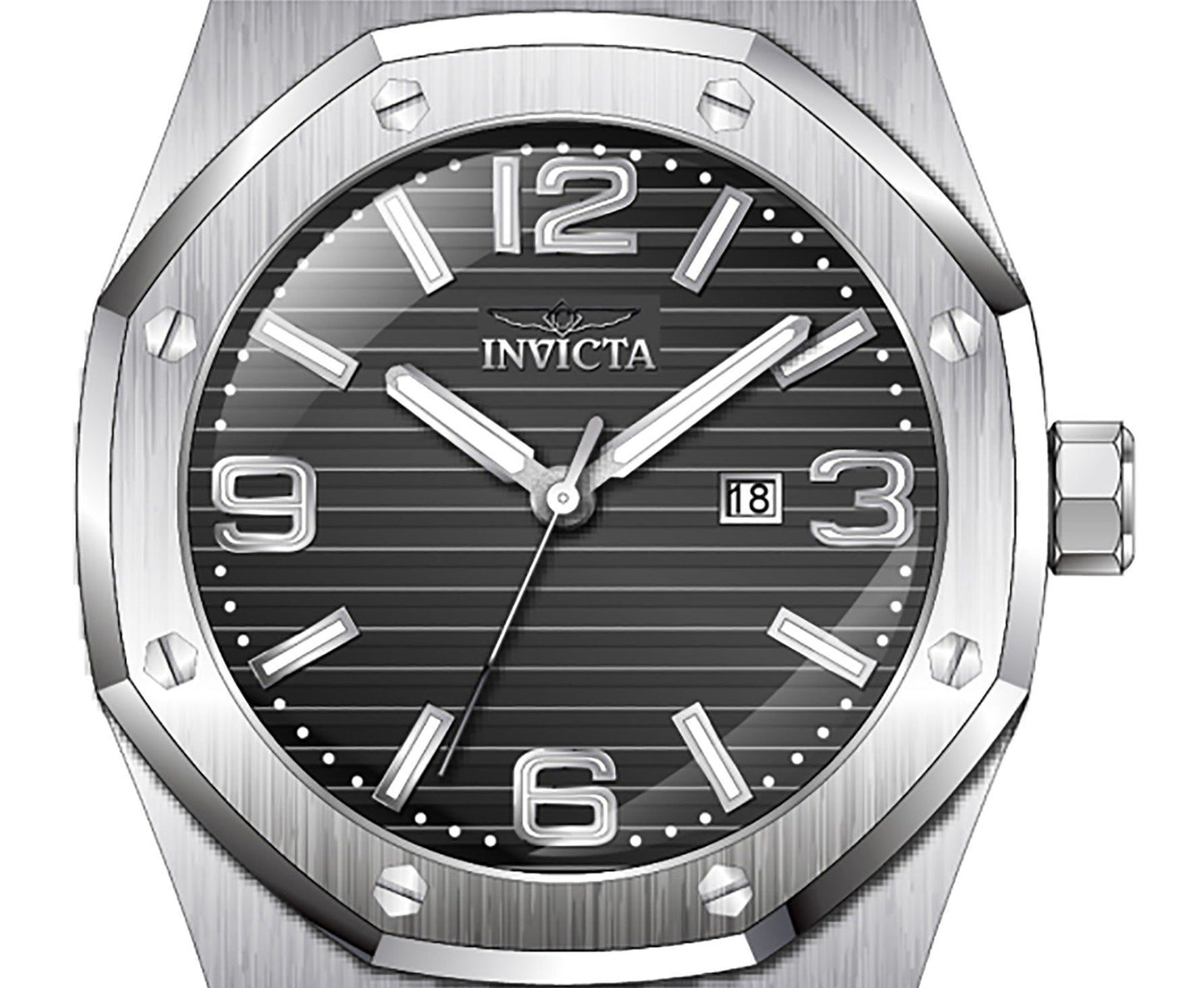 Invicta Huracan Silicone Strap Black Dial Quartz 45772 100M Men's Watch