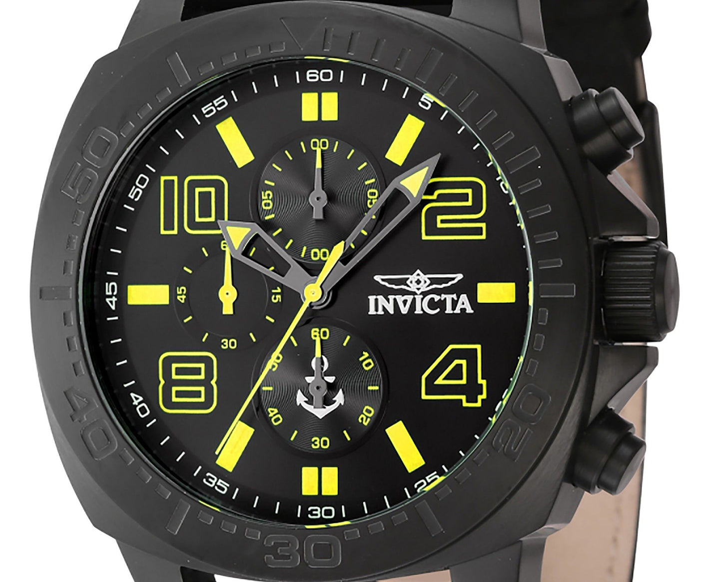 Invicta Ocean Voyage Chronograph Nylon Strap Black Dial Quartz 46287 Men's Watch