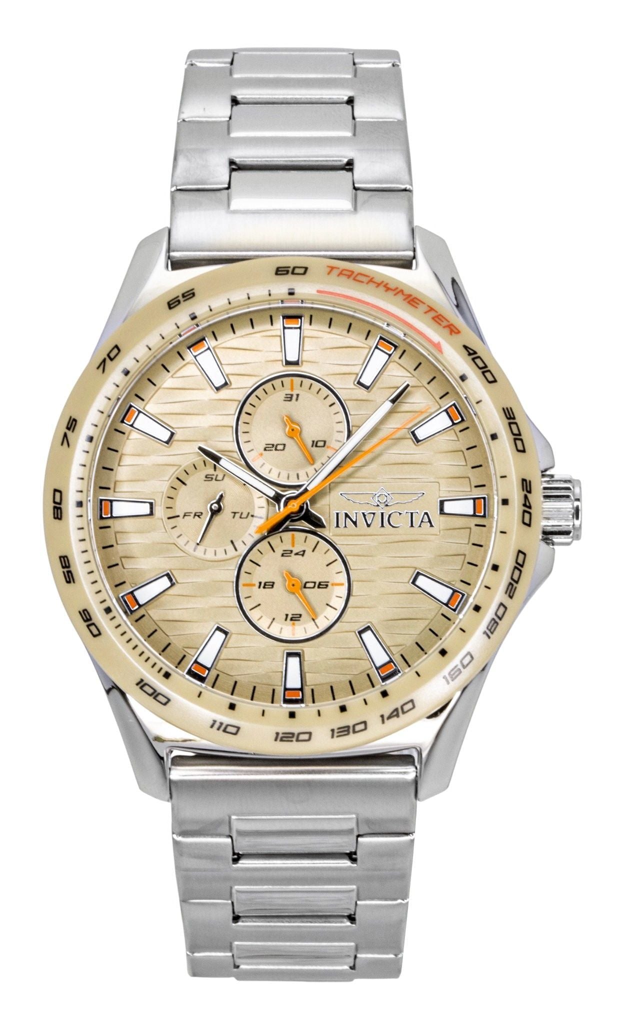 Invicta Racing GMT Stainless Steel Sand Dial Quartz 47552 Men's Watch