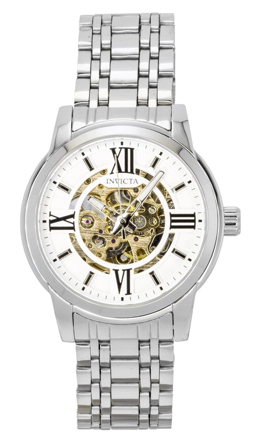 Invicta Objet D Art Stainless Steel Silver Skeleton Dial Automatic 69133 Men's Watch
