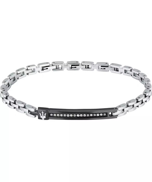 Maserati Iconic Steel Bracelet With Synthetic Stone JM424AVD58 For Men