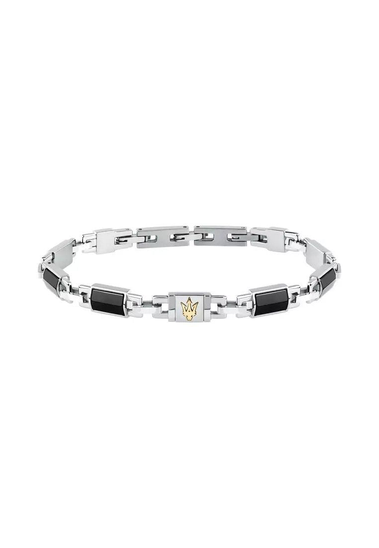 Maserati Ceramic Grey And Silver Tone Stainless Steel Bracelet JM425ATZ69 For Men