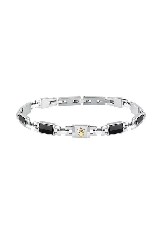 Maserati Ceramic Grey And Silver Tone Stainless Steel Bracelet JM425ATZ69 For Men
