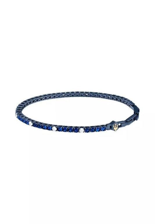 Maserati Jewels Blue Stainless Steel With White And Blue Zircons Bracelet JM425AVC10 For Men