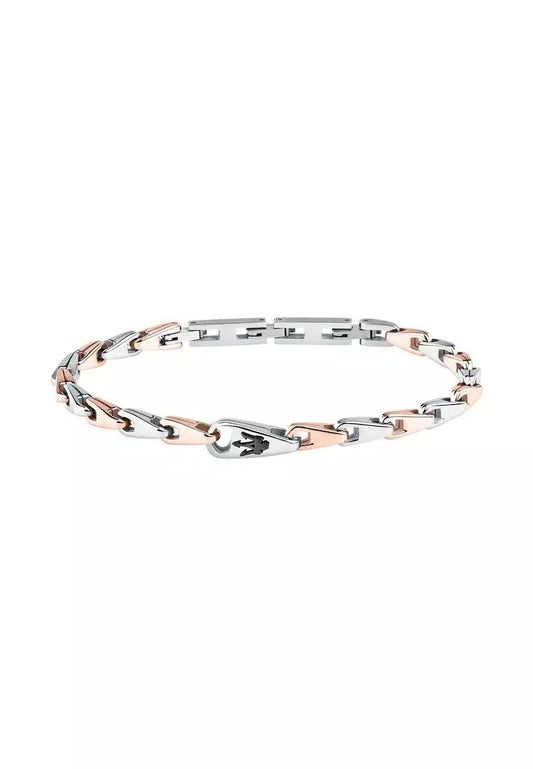 Maserati Jewels Rose Gold Tone And Silver Tone Stainless Steel Bracelet JM425AVD101 For Men