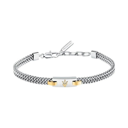 Maserati Iconic Silver Tone Stainless Steel Bracelet JM425AVD103 For Men