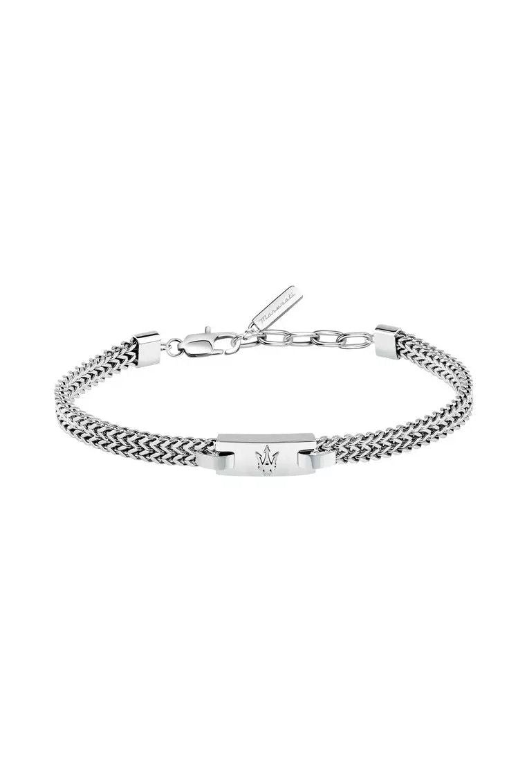 Maserati Iconic Silver Tone Stainless Steel Bracelet JM425AVD104 For Men