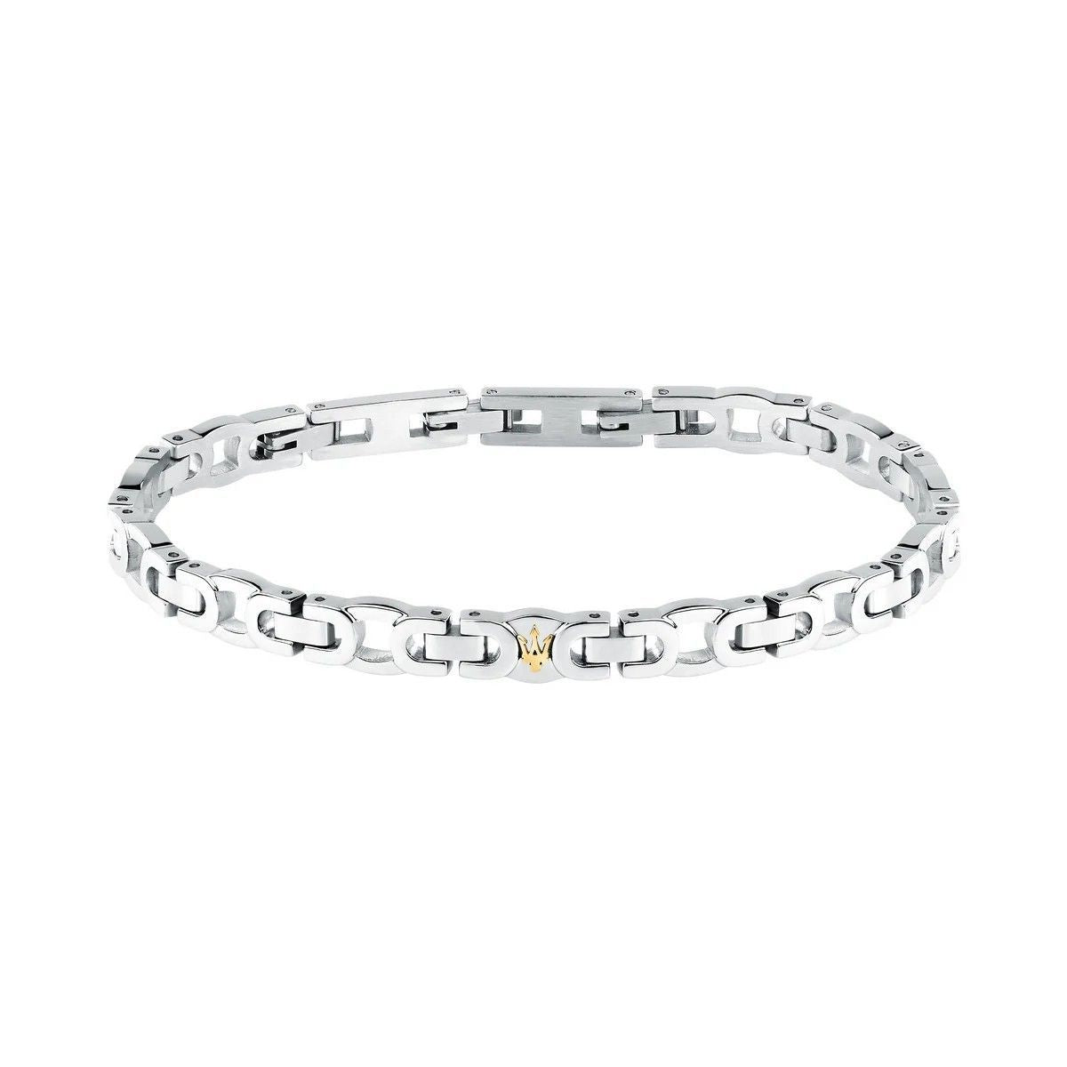 Maserati Jewels Silver Tone Stainless Steel Bracelet JM425AVD99 For Men