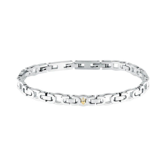 Maserati Jewels Silver Tone Stainless Steel Bracelet JM425AVD99 For Men