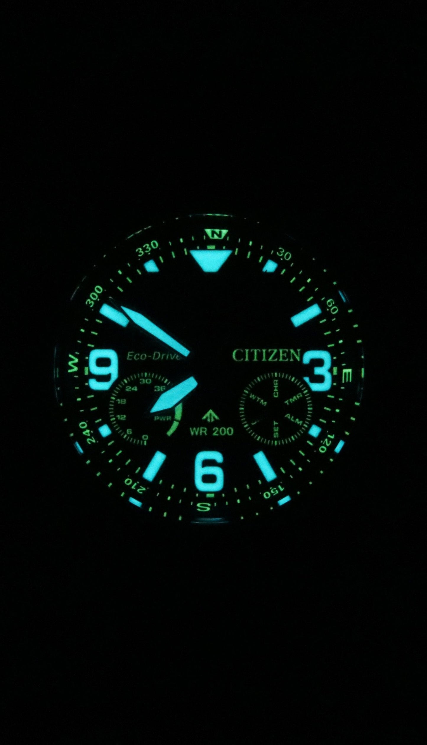 Citizen Promaster Land 35th Anniversary Chronograph Black Dial Eco-Drive JV1007-07E 200M Men's Watch