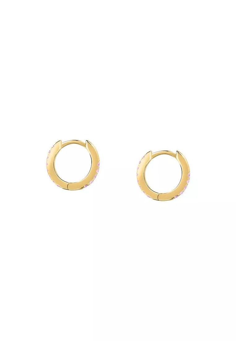 La Petite Story Silver Earrings With Pink Zircons LPS01AWV36 For Women