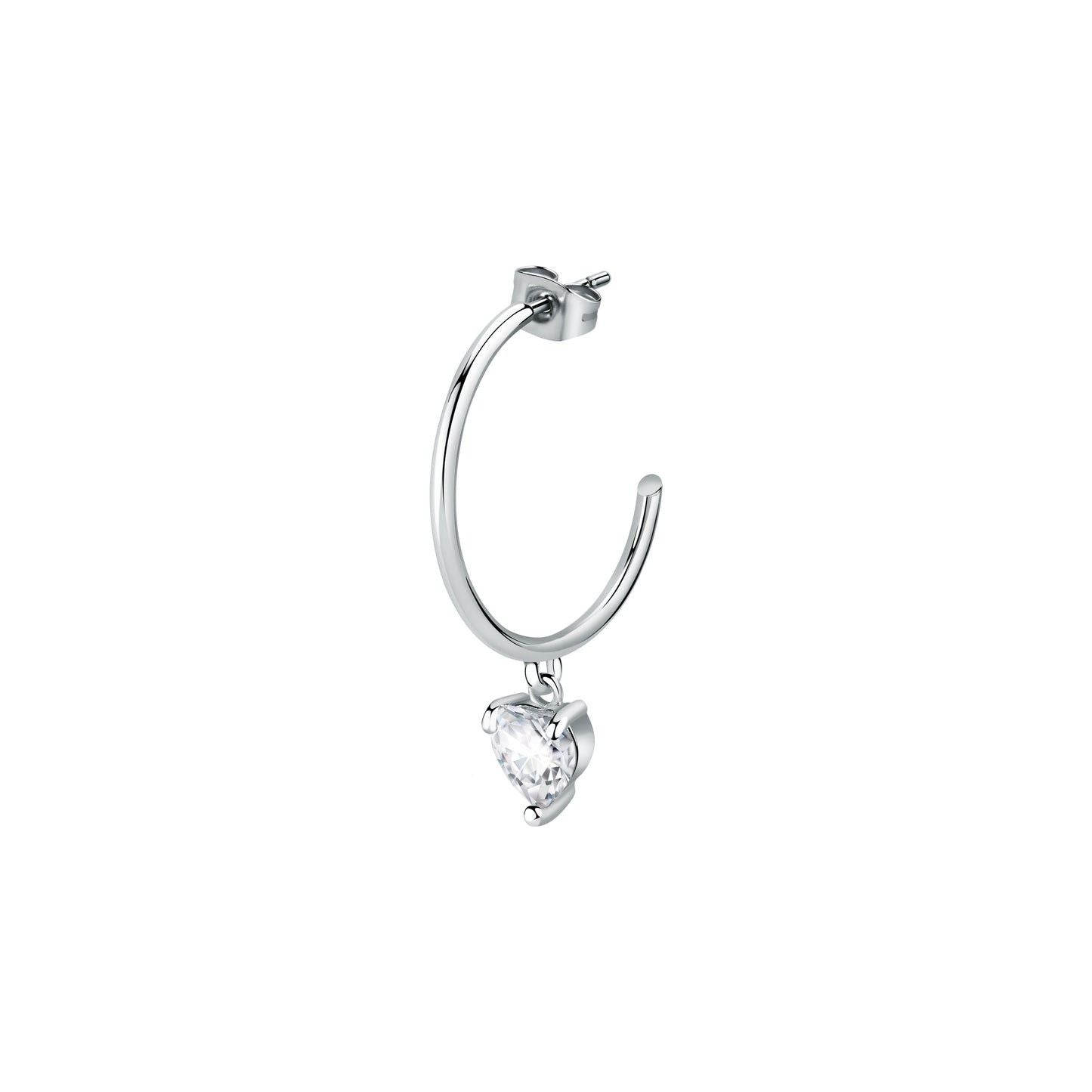 La Petite Story Single Steel Earrings With Clear Crystal LPS02AQM26 For Women