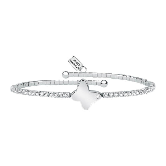 La Petite Story Brass And Zircon Bracelet With White Butterfly LPS05ASE05 For Women