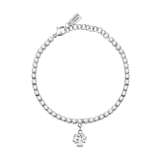 La Petite Steel Bracelet With Clear Crystal LPS05ASF30 For Women