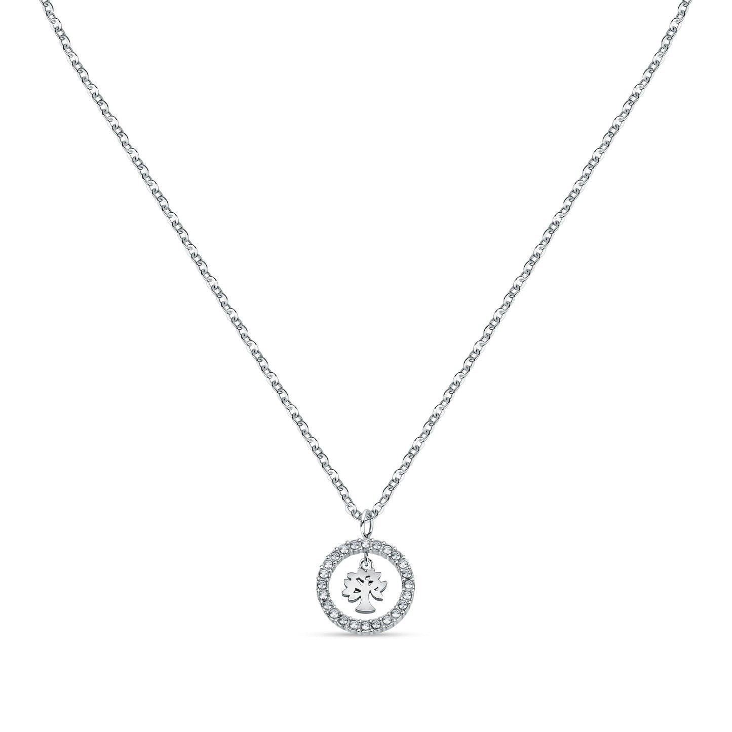 La Petite Story Steel Necklace With Clear Crystal LPS10ASF08 For Women