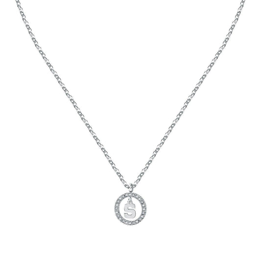 La Petite Story Letter S Steel Necklace With Clear Crystal LPS10ASF23 For Women