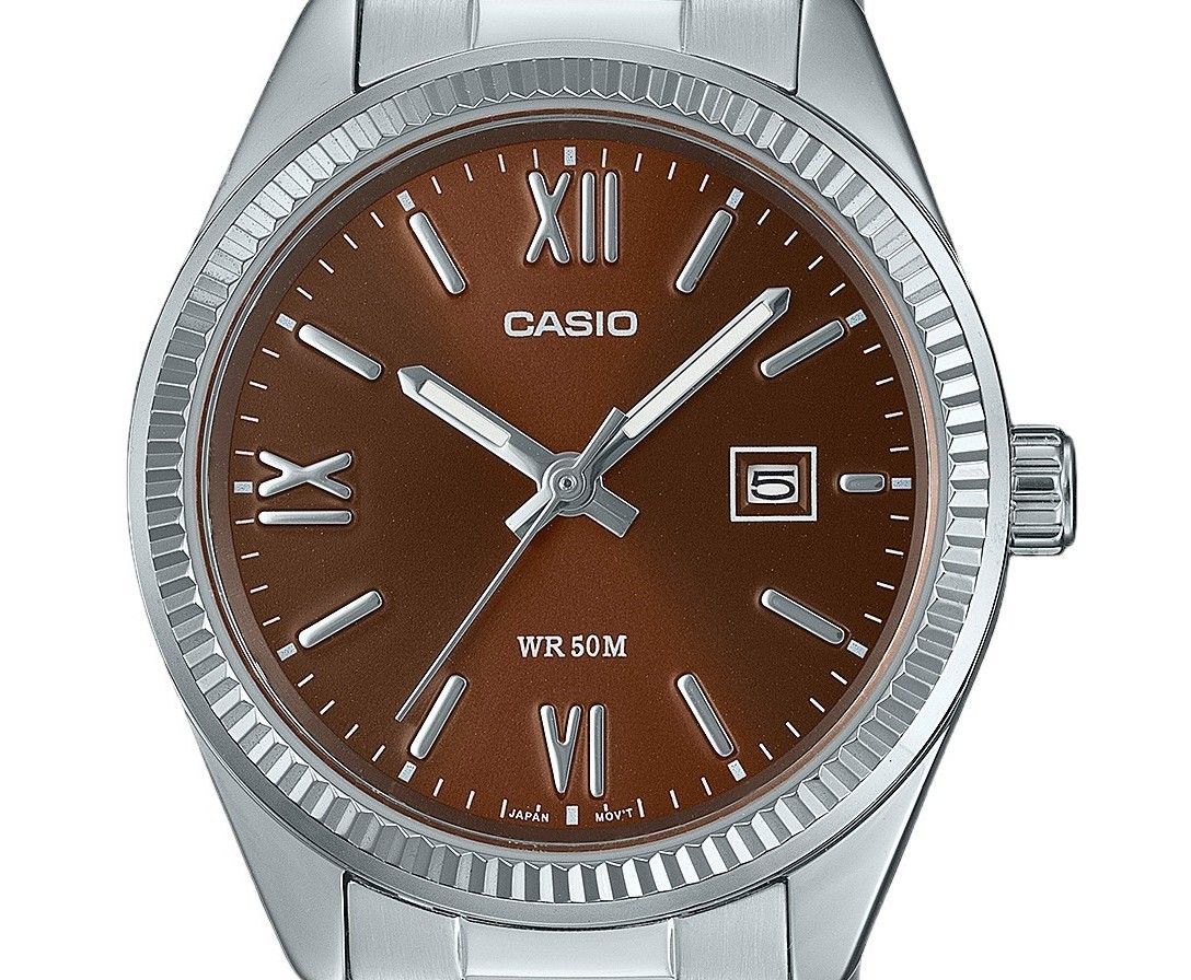 Casio Standard Analog Stainless Steel Brown Dial Quartz LTP-1302DD-5AV Women's Watch