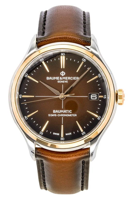 Baume & Mercier Clifton Leather Strap Brown Dial Automatic M0A10713 Men's Watch