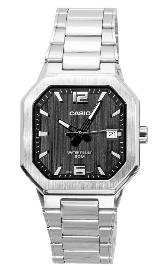 Casio Analog Stainless Steel Black Dial Quartz MTP-B195D-1AV Men's Watch