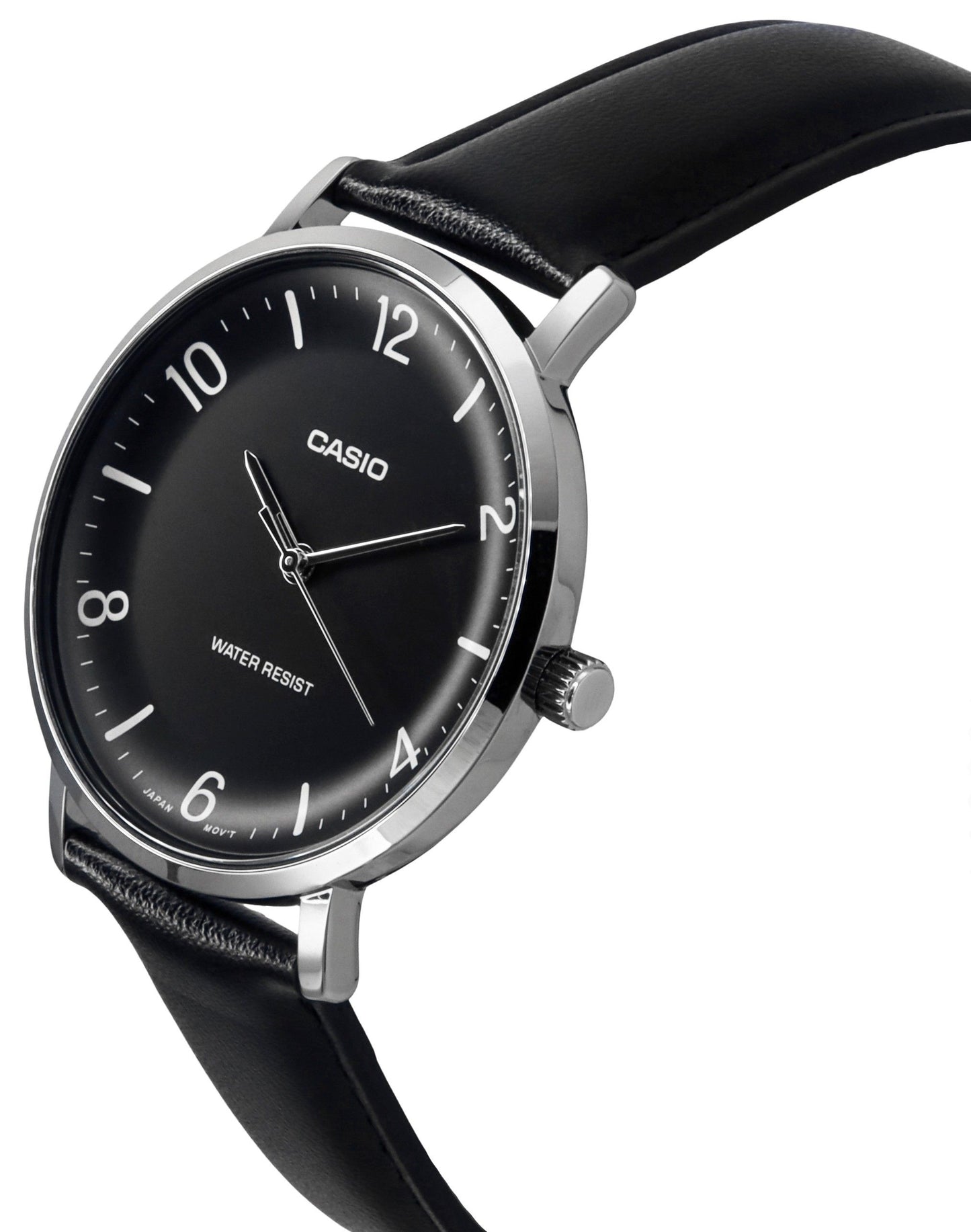 Casio Standard Analog Leather Strap Black Dial Quartz MTP-VT03L-1B Men's Watch