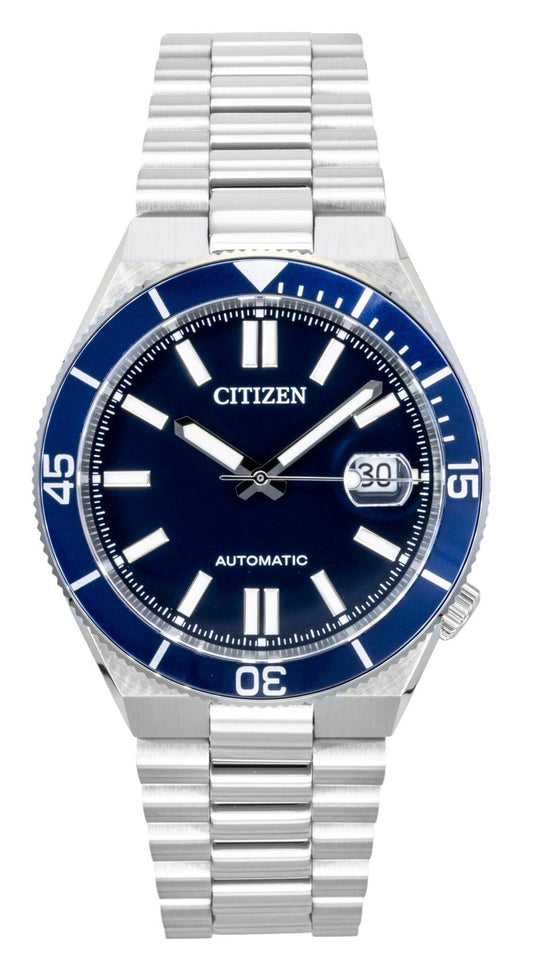 Citizen Stainless Steel Navy Blue Dial Automatic NJ0230-59L 100M Men's Watch