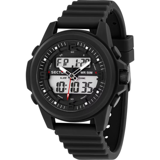 Sector Ex-48 Silicone Strap Black Dial Quartz R3251302001 Men's Watch