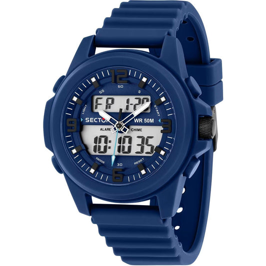 Sector Ex-48 Silicone Strap Blue Dial Quartz R3251302003 Men's Watch