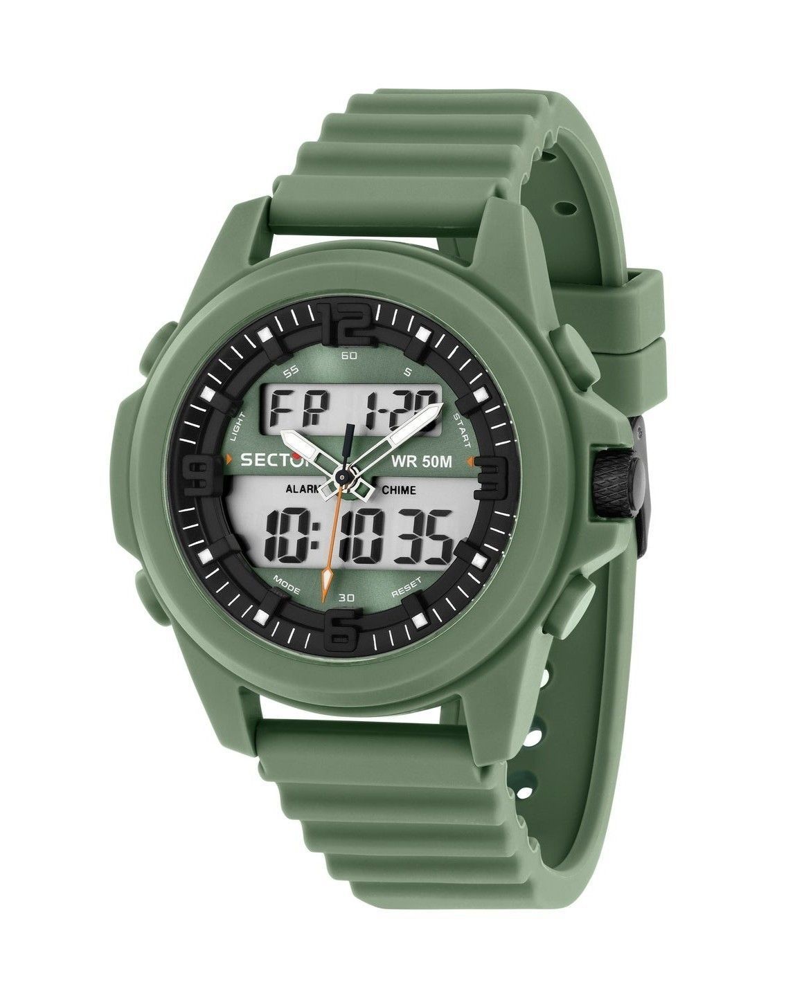Sector Ex-48 Silicone Strap Green Dial Quartz R3251302004 Men's Watch