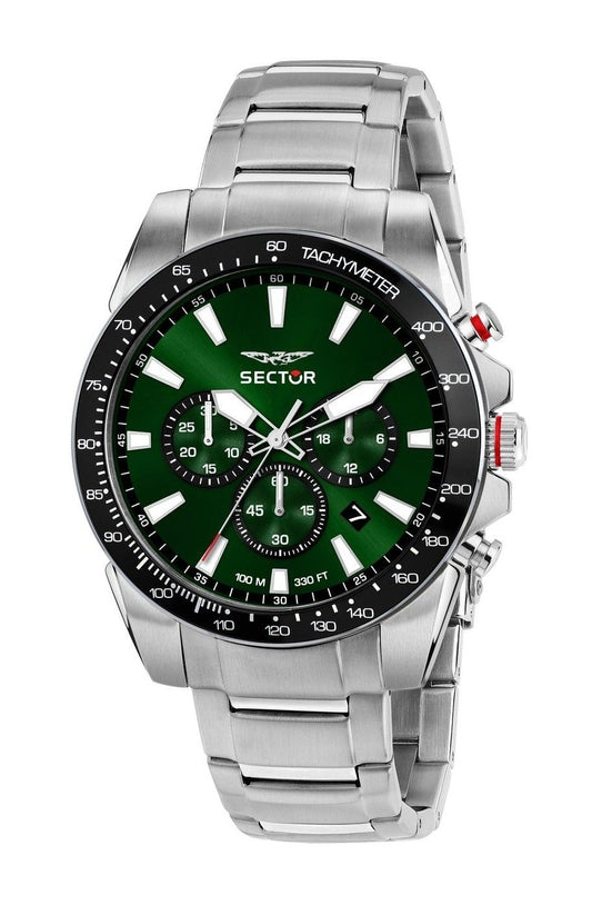 Sector 450 Chronograph Stainless Steel Green Dial Quartz R3273776010 Men's Watch