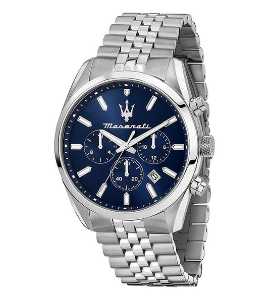 Maserati Attrazione Chronograph Stainless Steel Blue Dial Quartz R8853151025 Men's Watch