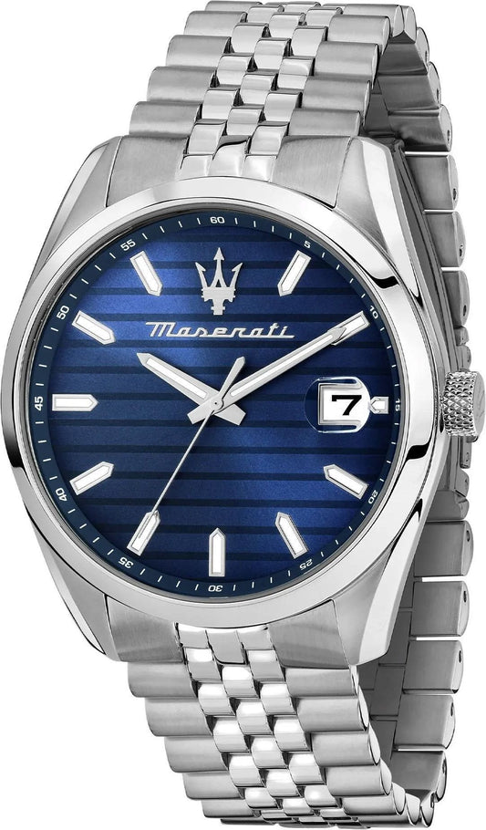 Maserati Attrazione Stainless Steel Blue Dial Quartz R8853151028 Men's Watch