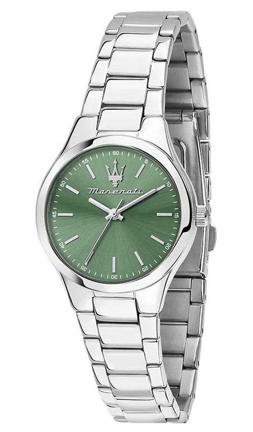 Maserati Attrazione Stainless Steel Green Sunray Dial Quartz R8853151508 Women's Watch