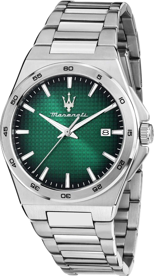 Maserati Velocita Stainless Steel Green Dial Quartz R8853153003 Men's Watch