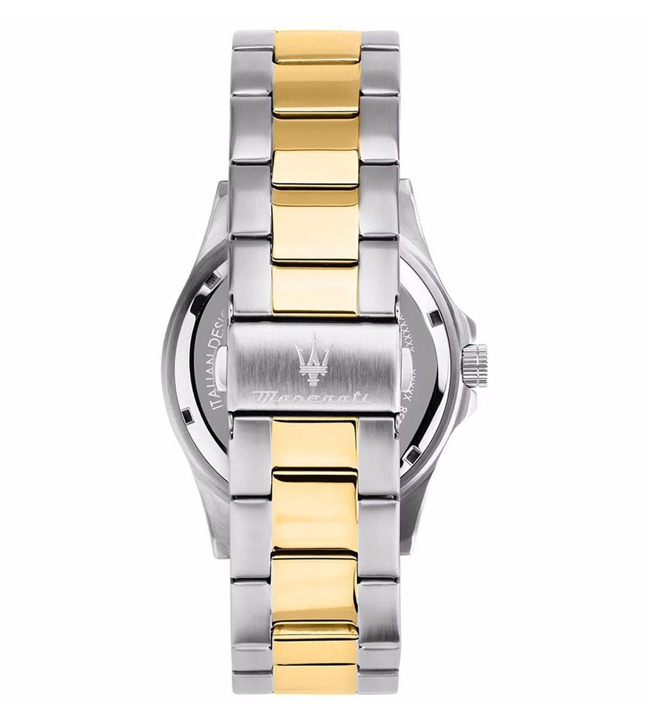 Maserati Competizione Two Tone Stainless Steel Blue Sunray Dial Quartz R8873600007 100M Men's Watch