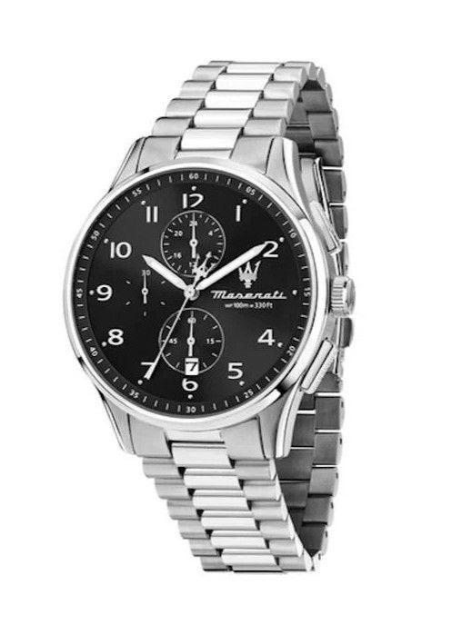 Maserati Sorpasso Chronograph Stainless Steel Black Dial Quartz R8873624007 100M Men's Watch