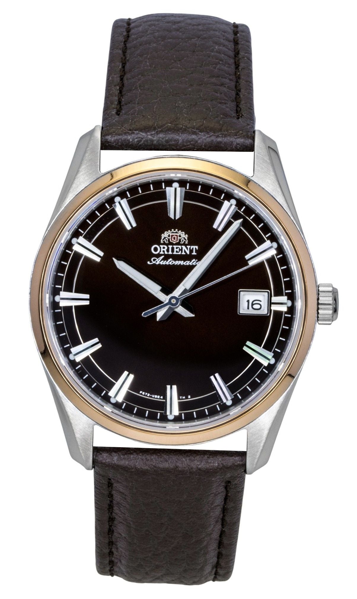 Orient Stretto Leather Strap Brown Dial Automatic RA-AC0R03Y Men's Watch