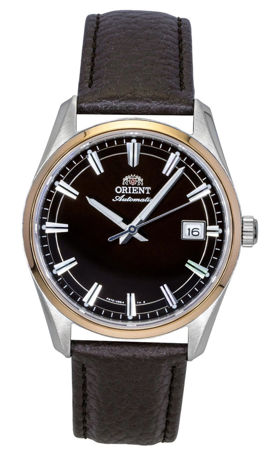 Orient Stretto Leather Strap Brown Dial Automatic RA-AC0R03Y Men's Watch