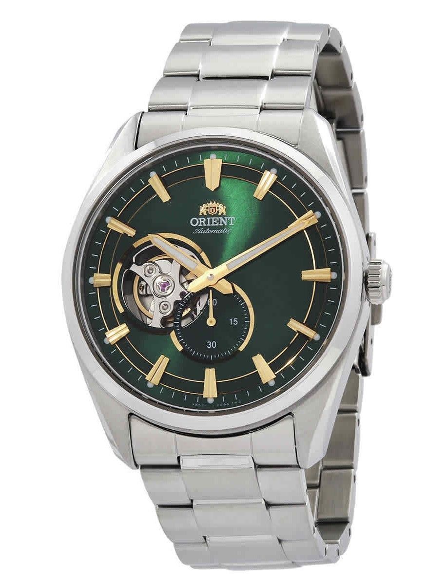 Orient Contemporary Stainless Steel Open Heart Green Dial Automatic RA-AR0008E10B Men's Watch