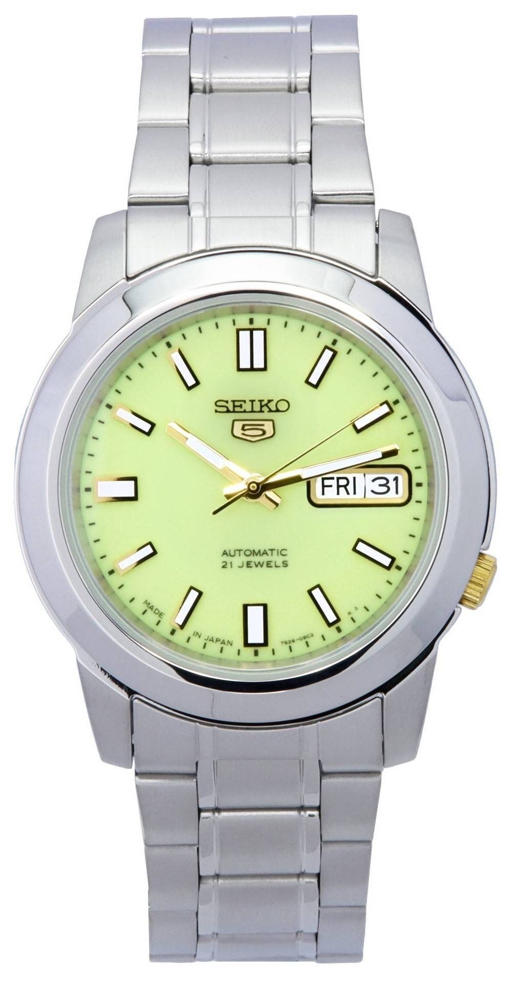 Refurbished Seiko 5 Stainless Steel Green Dial Automatic SNKK19 SNKK19J1 SNKK19J Men's Watch