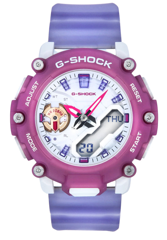 Refurbished Casio G-Shock Analog Digital Translucent Resin Strap Quartz GMA-S2200PE-6A 200M Women's Watch