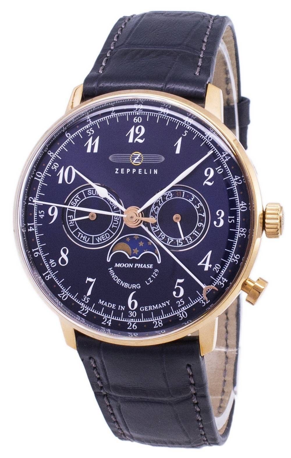 Refurbished Zeppelin Series LZ 129 Hindenburg Germany Made 7038-3 70383 Men's Watch