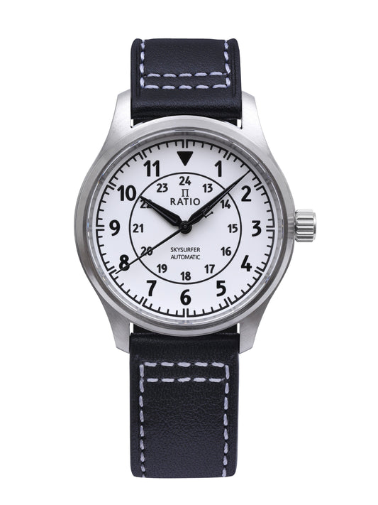 Ratio Skysurfer Pilot Full Luminous Dial Leather Automatic RTS316 200M Men's Watch