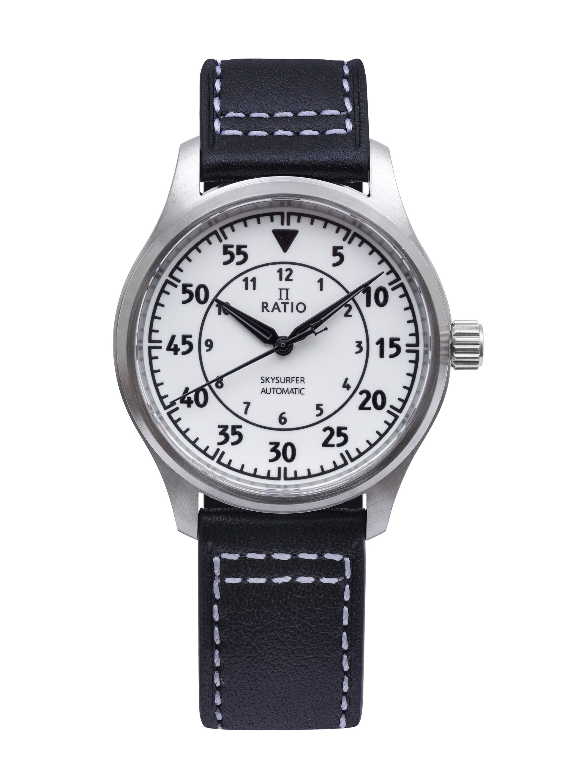 Ratio Skysurfer Pilot Full Luminous Dial Leather Automatic RTS324 200M Men's Watch