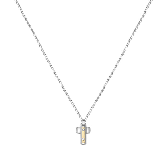 Morellato Gold Stainless Steel And 750 Gold Necklace SATM02 For Men