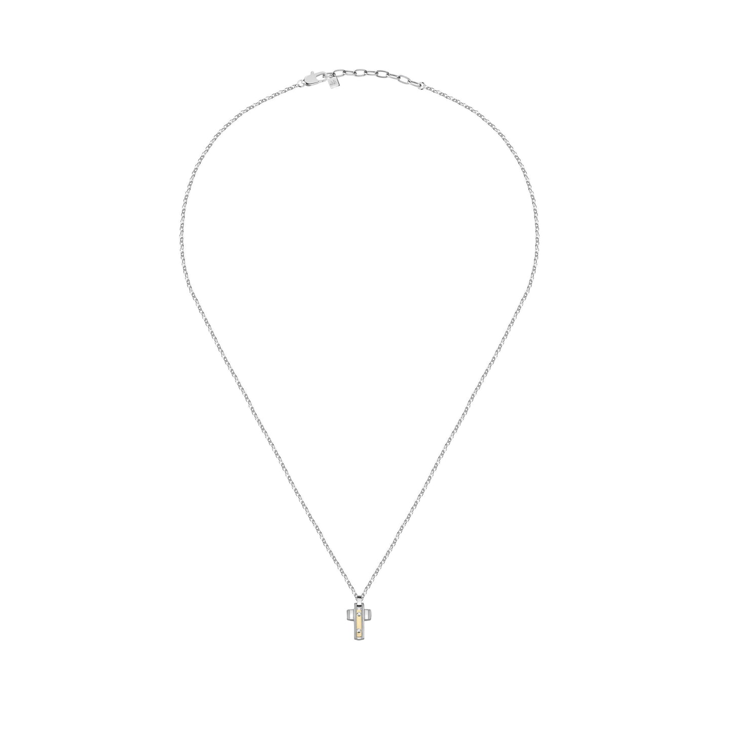 Morellato Gold Stainless Steel And 750 Gold Necklace SATM02 For Men