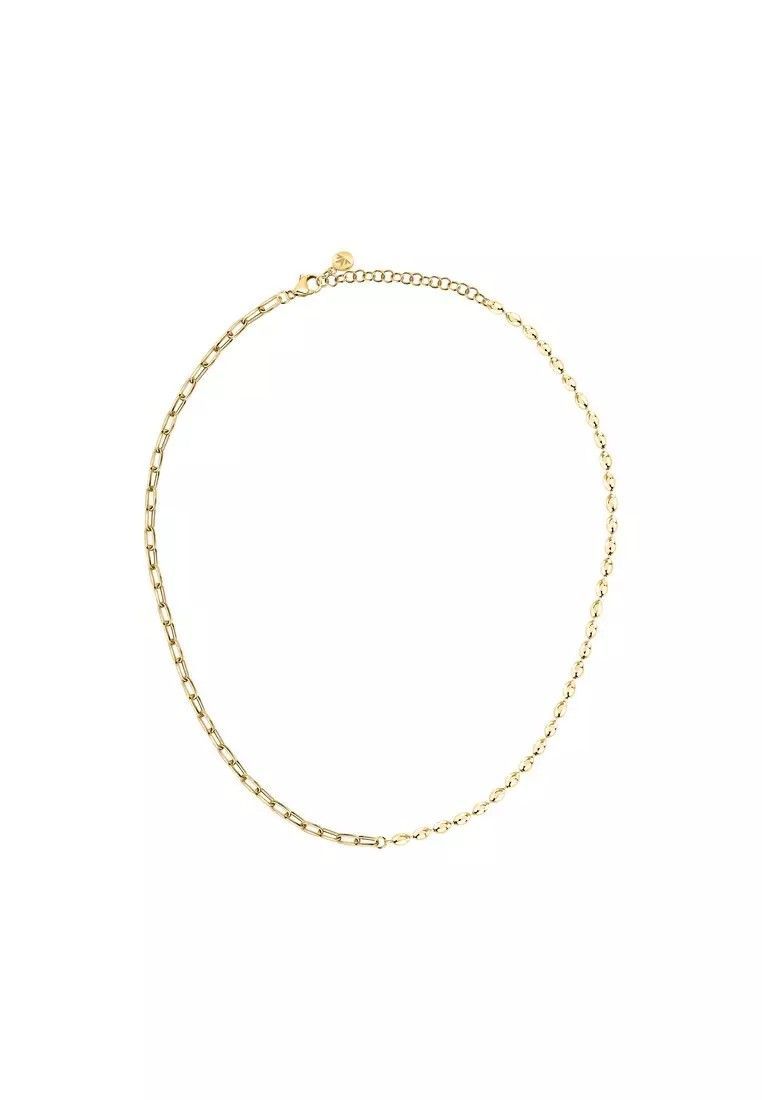 Morellato Intrecci Gold Tone Steel Necklace SAZC08 For Women