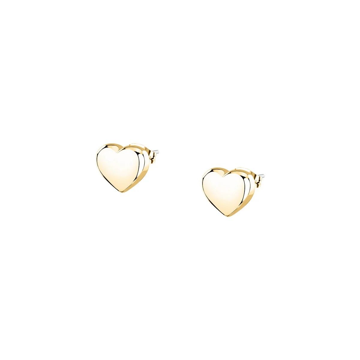 Morellato Intrecci Gold Tone Steel Earrings With Heart Symbol SAZC16 For Women