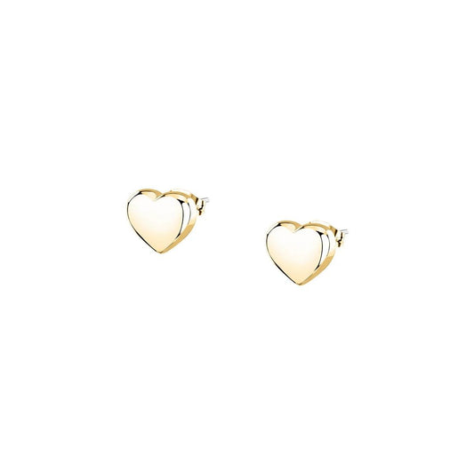 Morellato Intrecci Gold Tone Steel Earrings With Heart Symbol SAZC16 For Women