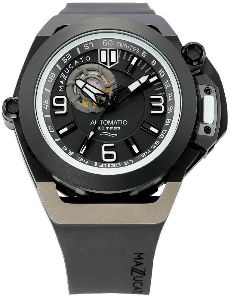 Mazzucato RIM Scuba Black Reversible Twin Dial Automatic SUB02-BKCG9 100M Men's Watch