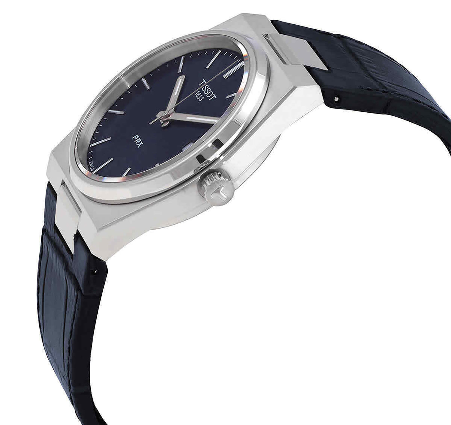 Tissot T-Classic PRX Leather Strap Blue Dial Quartz T137.410.16.041.00 100M Men's Watch